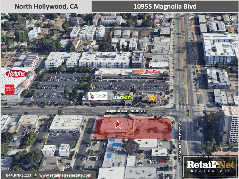 10949 Magnolia Blvd, North Hollywood, CA à louer - Photo de l’immeuble – Image 3 sur 6