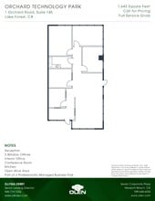 1-13 Orchard Rd, Lake Forest, CA à louer Plan d’étage– Image 1 sur 1