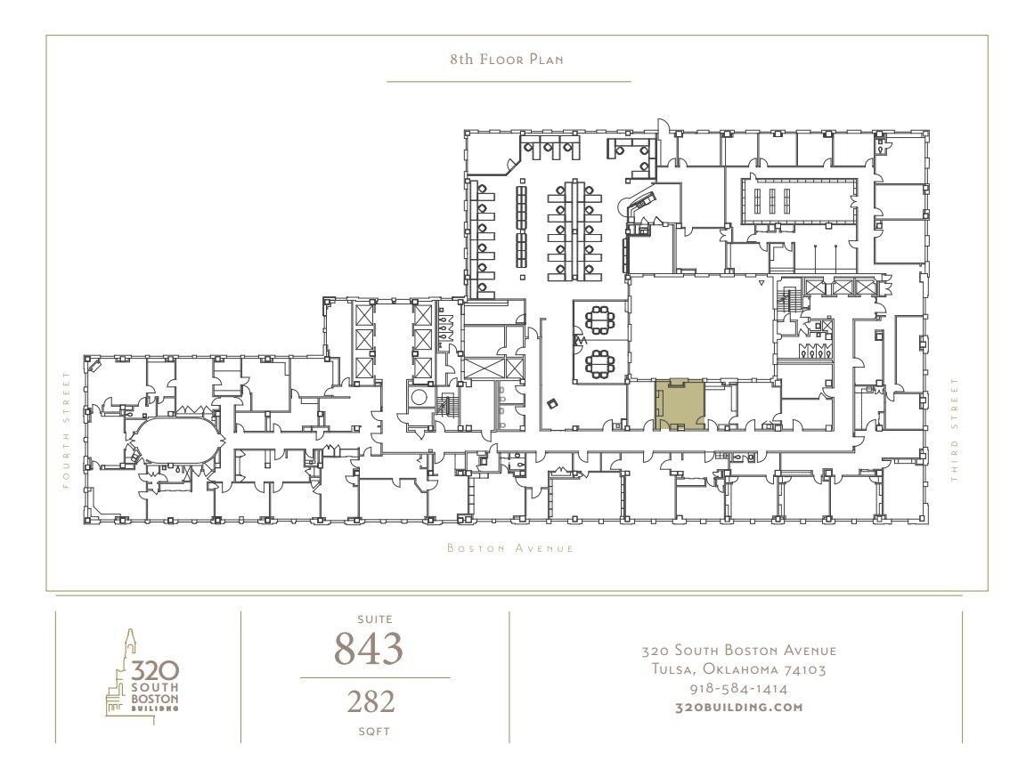 320 S Boston Ave, Tulsa, OK à louer Plan d’étage– Image 1 sur 1