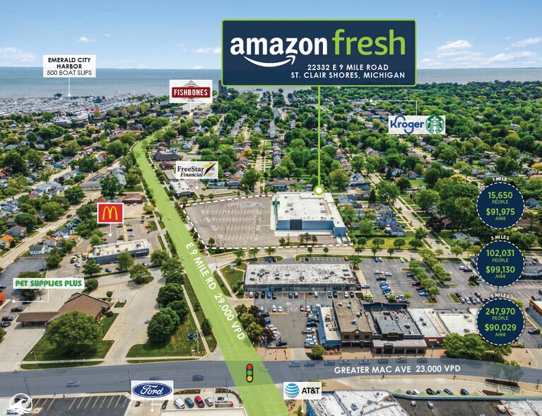 22332 E 9 Mile Rd, Saint Clair Shores, MI à vendre - Photo de l’immeuble – Image 2 sur 4