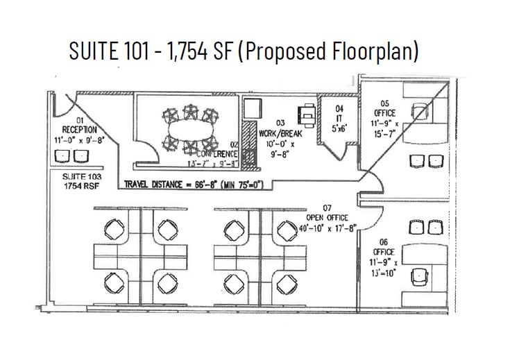 14140 Midway Rd, Farmers Branch, TX à louer Plan d’étage– Image 1 sur 3