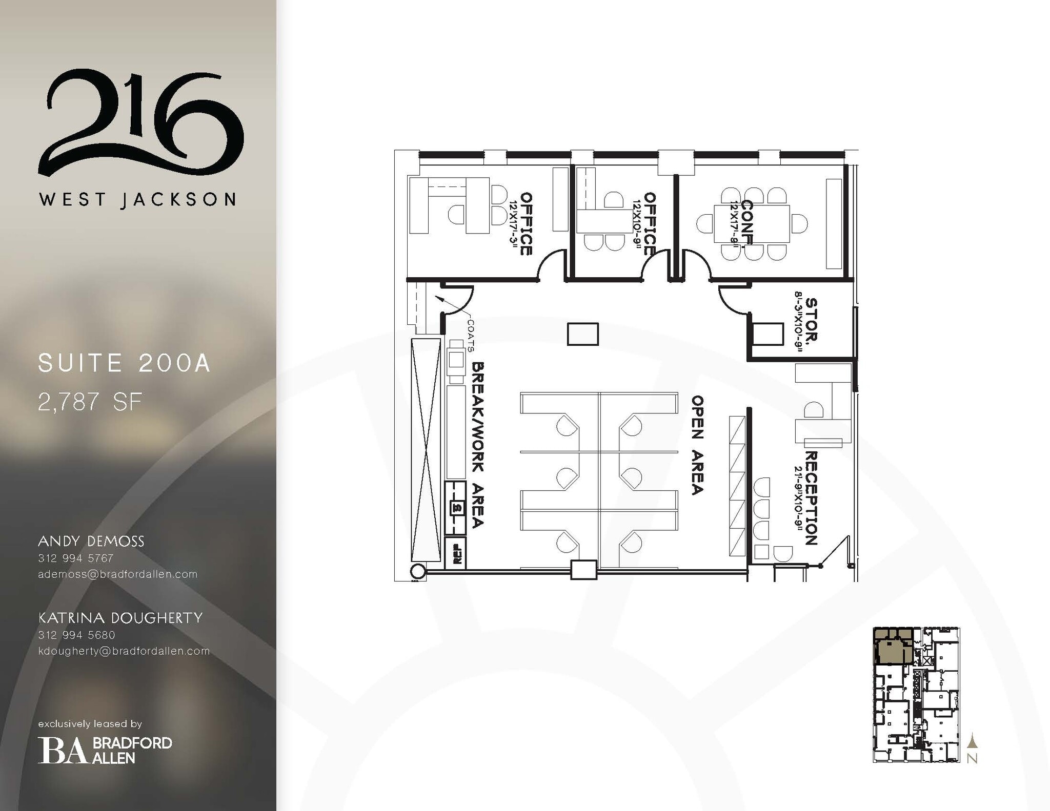 216 W Jackson Blvd, Chicago, IL à louer Plan d’étage– Image 1 sur 5