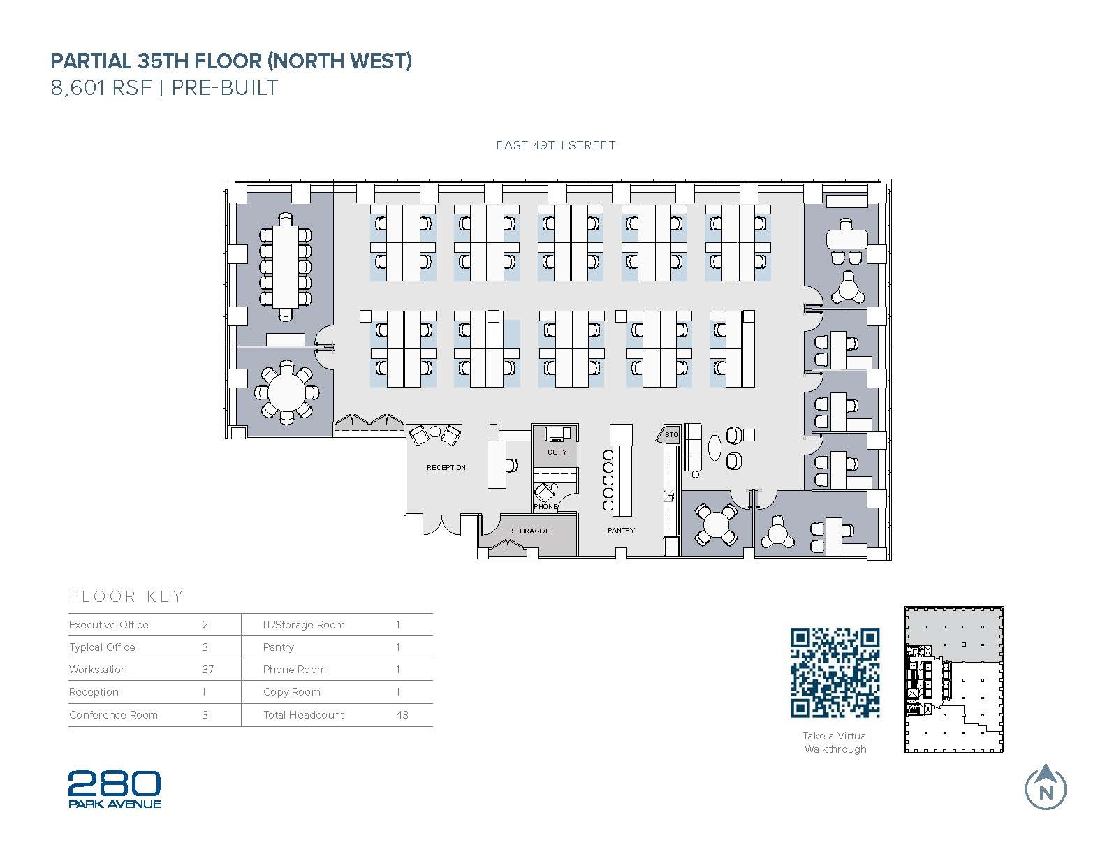 280 Park Ave, New York, NY à louer Plan d’étage– Image 1 sur 1