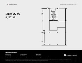 2450 Holcombe Rd, Houston, TX à louer Plan d’étage– Image 2 sur 2