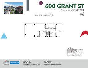 600 Grant St, Denver, CO à louer Plan d’étage– Image 2 sur 3