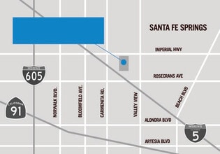 13600-13640 Imperial Hwy, Santa Fe Springs, CA à louer Carte– Image 2 sur 3