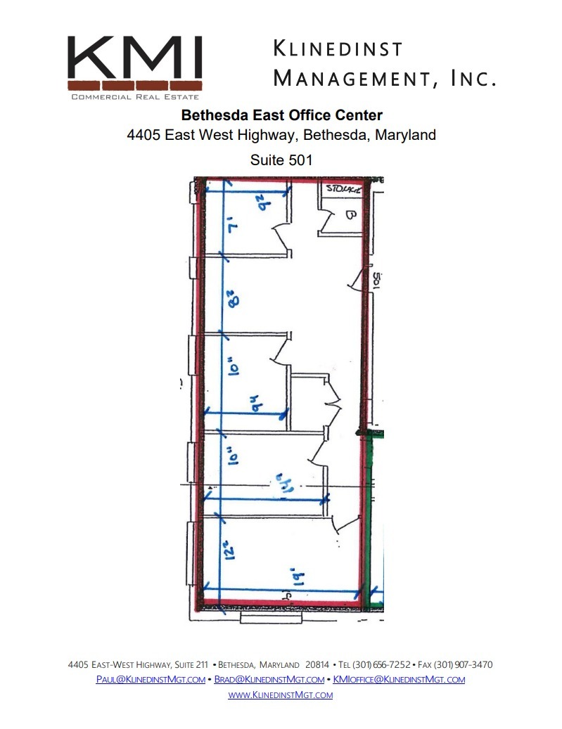 4405 East West Hwy, Bethesda, MD à louer Plan d’étage– Image 1 sur 1