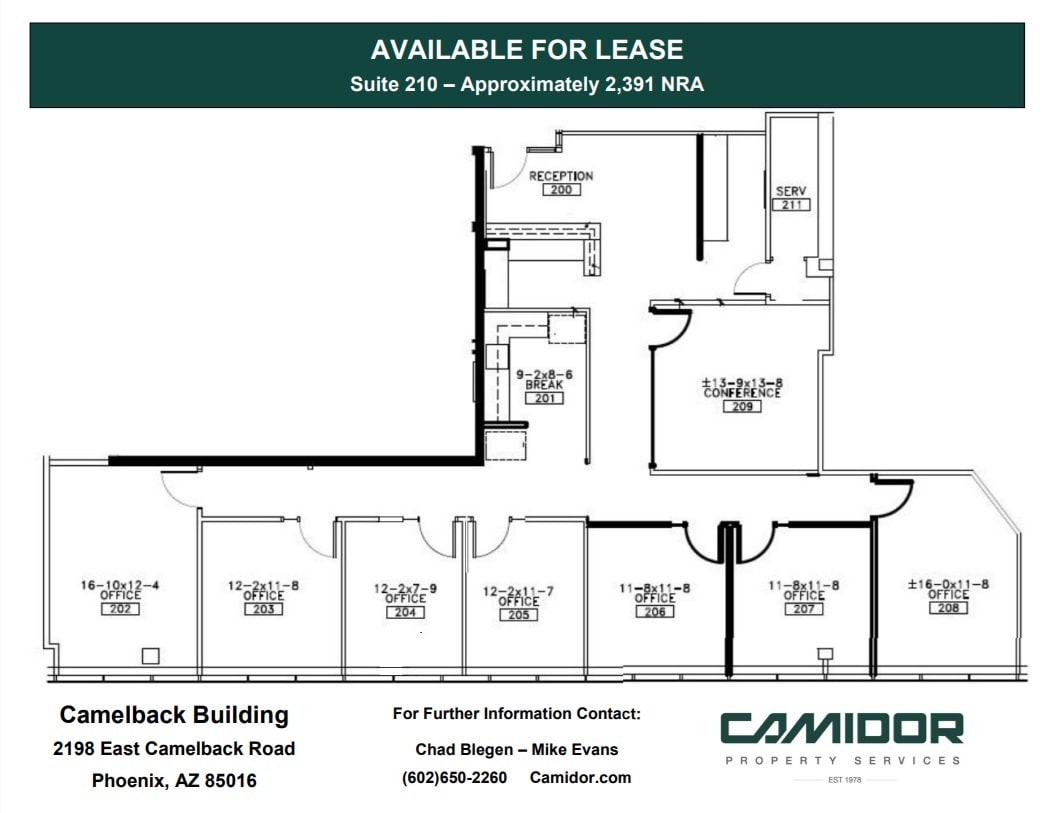 2198 E Camelback Rd, Phoenix, AZ à louer Plan d’étage– Image 1 sur 1
