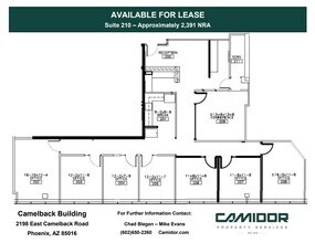 2198 E Camelback Rd, Phoenix, AZ à louer Plan d’étage– Image 1 sur 1