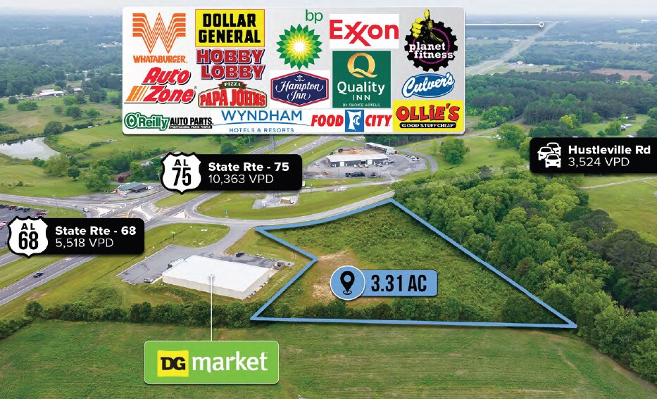 Hustleville Rd, Albertville, AL à vendre Photo principale– Image 1 sur 8