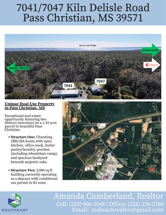 Plus de détails pour 7041 Kiln Delisle Rd, Pass Christian, MS - Local commercial à vendre