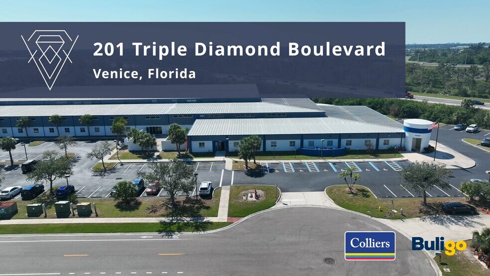 201 Triple Diamond Blvd, North Venice, FL à louer - Vidéo aérienne – Image 2 sur 12