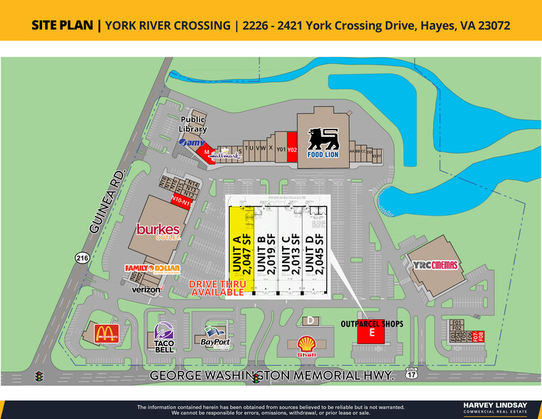 2292 York River Crossing, Gloucester, VA à louer - Plan de site – Image 2 sur 9