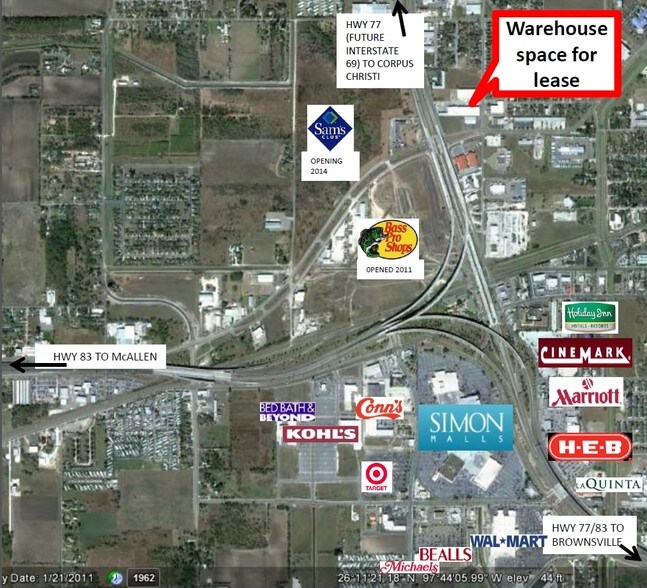 405 N T St, Harlingen, TX à louer - Aérien – Image 3 sur 8
