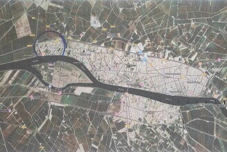 Deltebre, TAR - Vue aérienne vue de carte