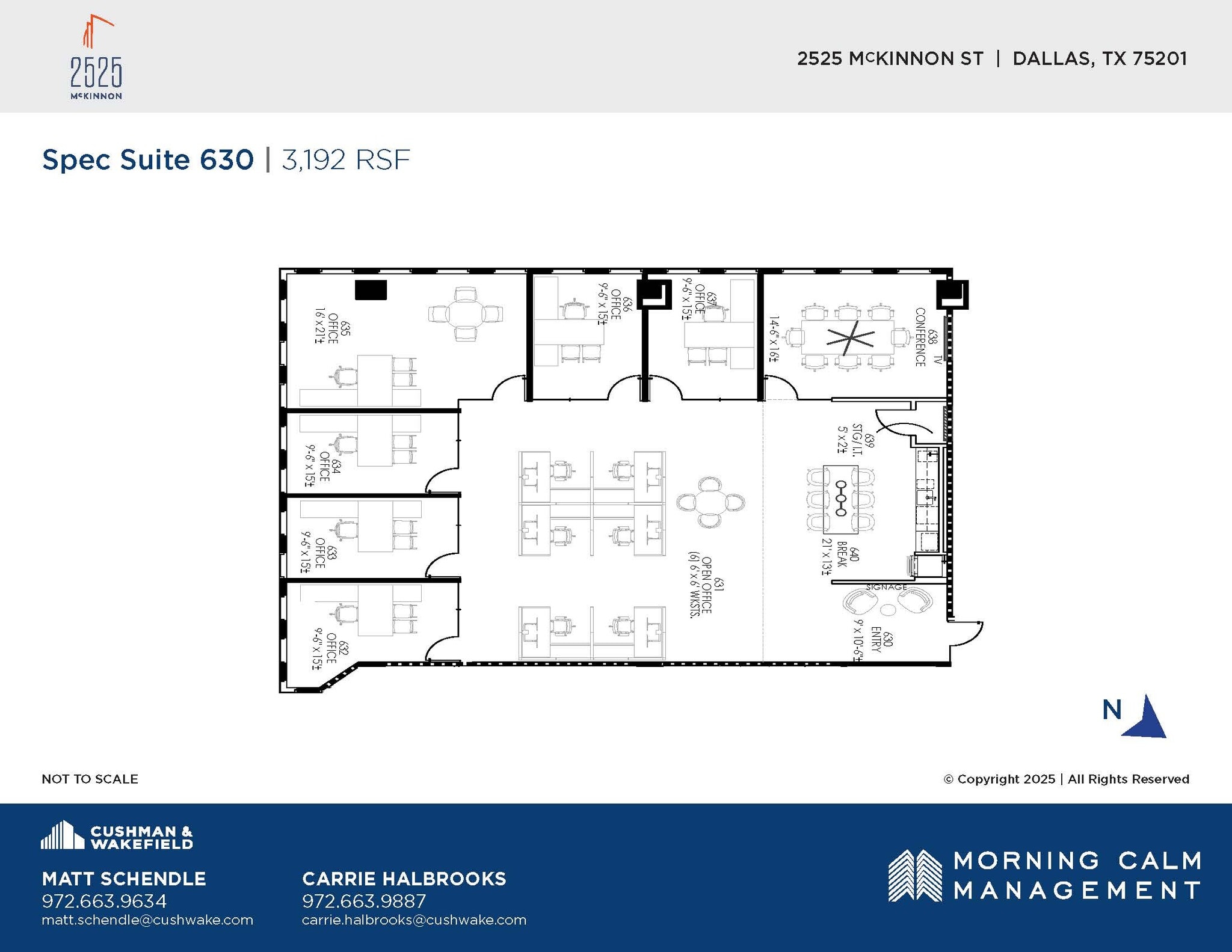 2525 McKinnon St, Dallas, TX à louer Plan d’étage– Image 1 sur 2