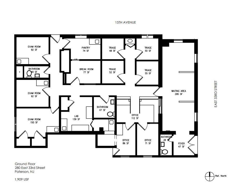 280 E 33rd St, Paterson, NJ à louer Plan d’étage– Image 1 sur 1