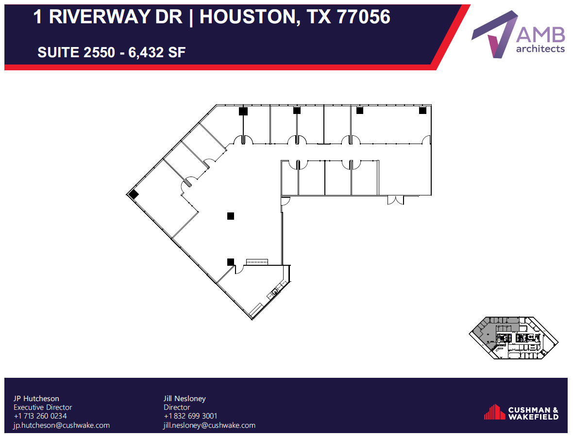 1 Riverway, Houston, TX à louer Plan d’étage– Image 1 sur 1