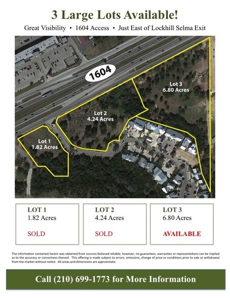 1604 Access/Lockhill Selma RD, San Antonio, TX à vendre - Aérien – Image 2 sur 13