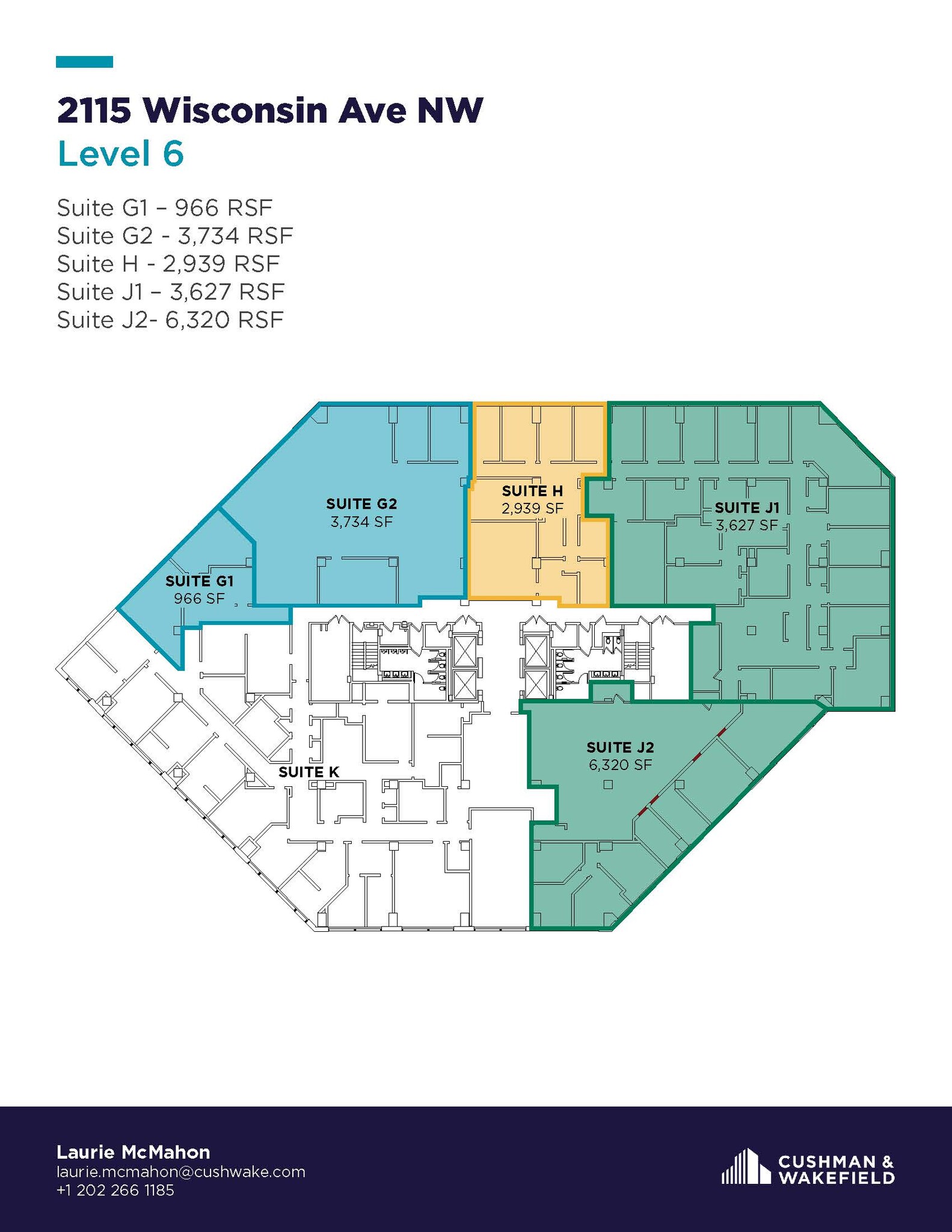 2115 Wisconsin Ave NW, Washington, DC à louer Plan d’étage– Image 1 sur 1