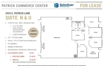 2875 E Patrick Ln, Las Vegas, NV à louer Plan d’étage– Image 2 sur 3