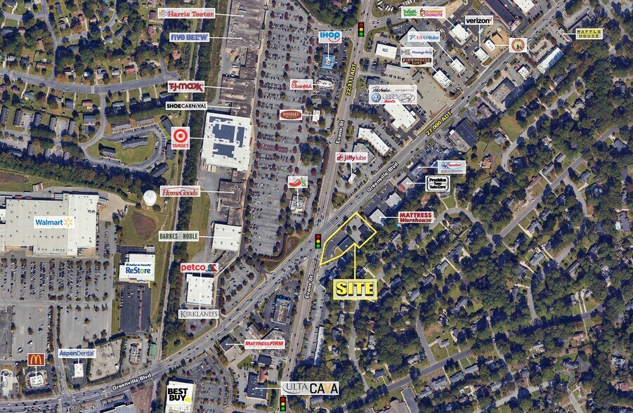 Greenville Blvd & Evans Hard Corner st, Greenville, NC à louer - Aérien – Image 1 sur 4