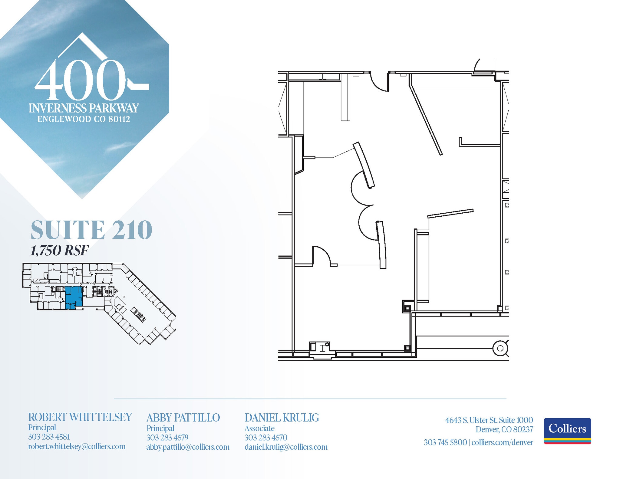 400 Inverness Pky, Englewood, CO à louer Plan d’étage– Image 1 sur 1