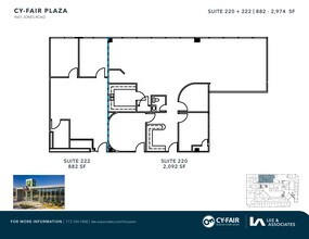 9601 Jones Rd, Houston, TX à louer Plan d’étage– Image 2 sur 2