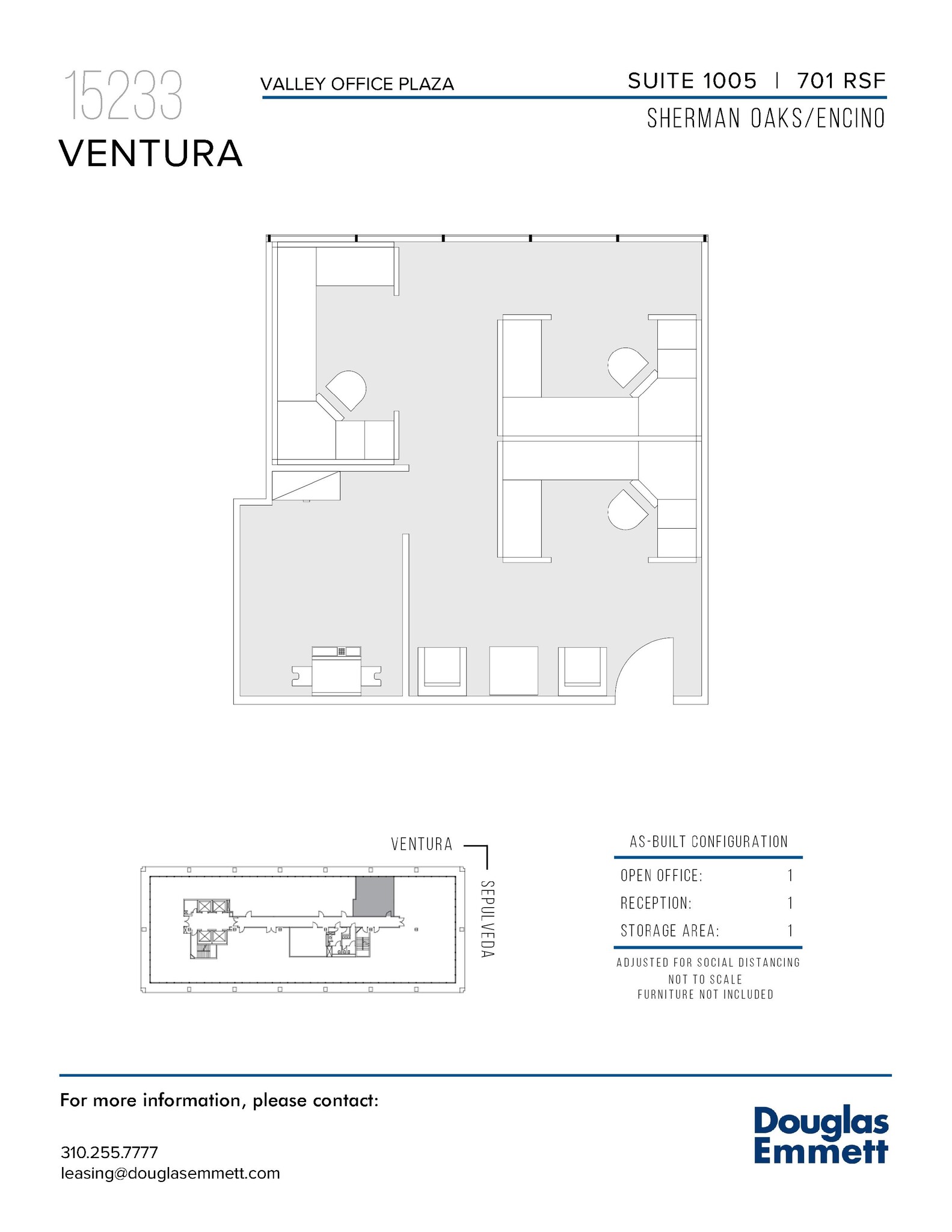 15233 Ventura Blvd, Sherman Oaks, CA à louer Plan d’étage– Image 1 sur 1