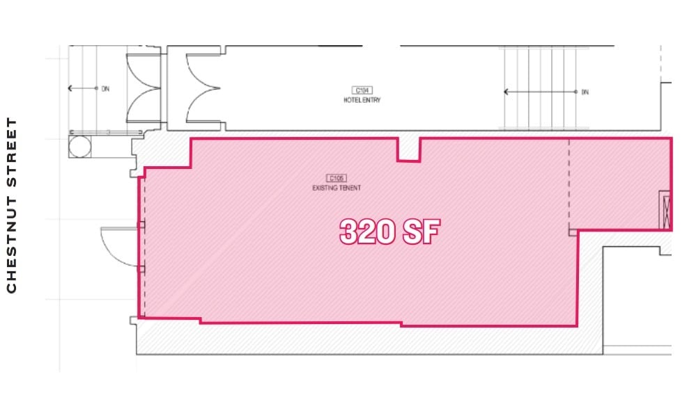 1831 Chestnut St, Philadelphia, PA à louer Plan d’étage– Image 1 sur 2