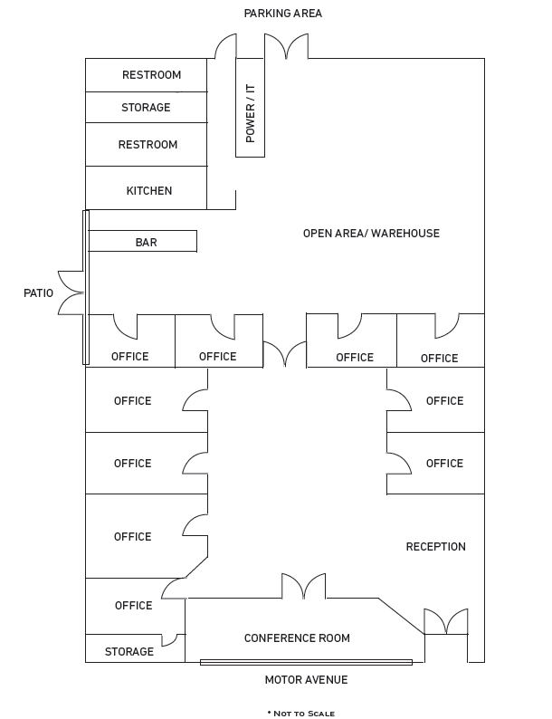 3740 Motor Ave, Los Angeles, CA à louer Plan d’étage– Image 1 sur 18