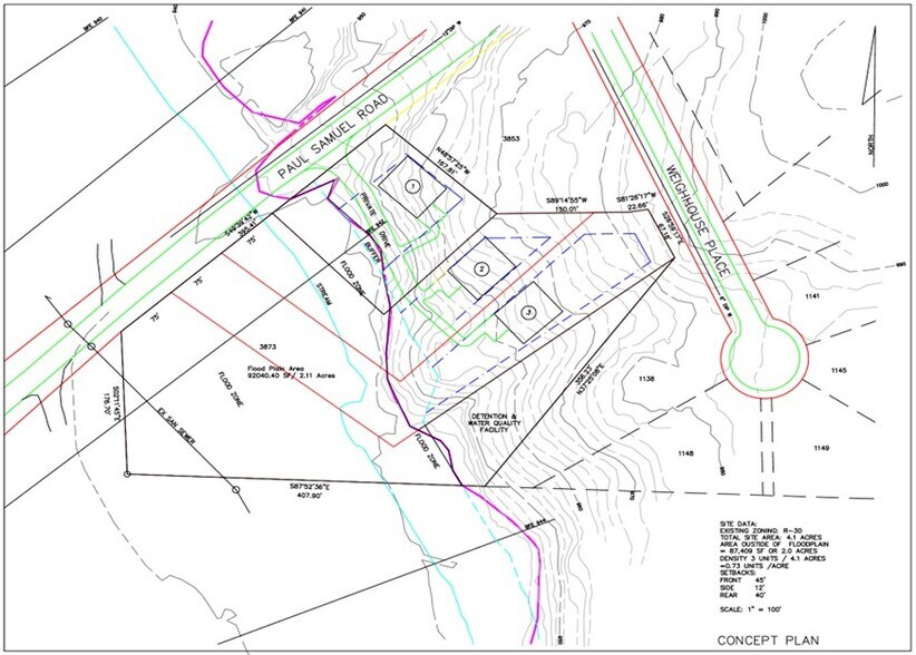 3873 Paul Samuel Rd NW, Kennesaw, GA à vendre - Plan de site – Image 3 sur 8