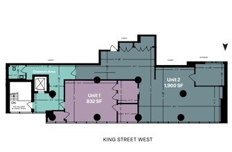 373-375 King St W, Toronto, ON à louer Plan d’étage– Image 1 sur 1