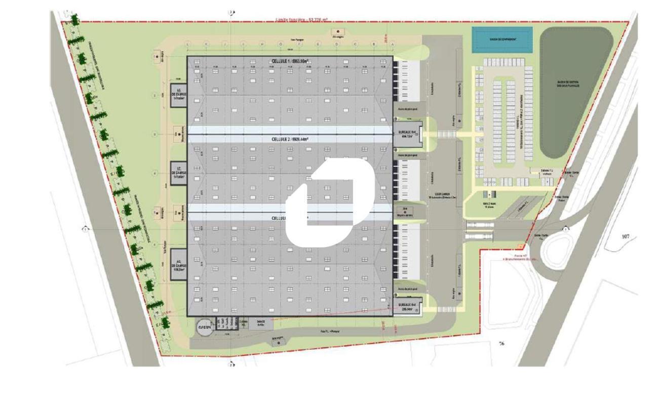 Industriel/Logistique dans Abbeville à louer Plan de site– Image 1 sur 2