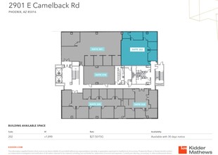 2901 E Camelback Rd, Phoenix, AZ à louer Plan d’étage– Image 1 sur 1