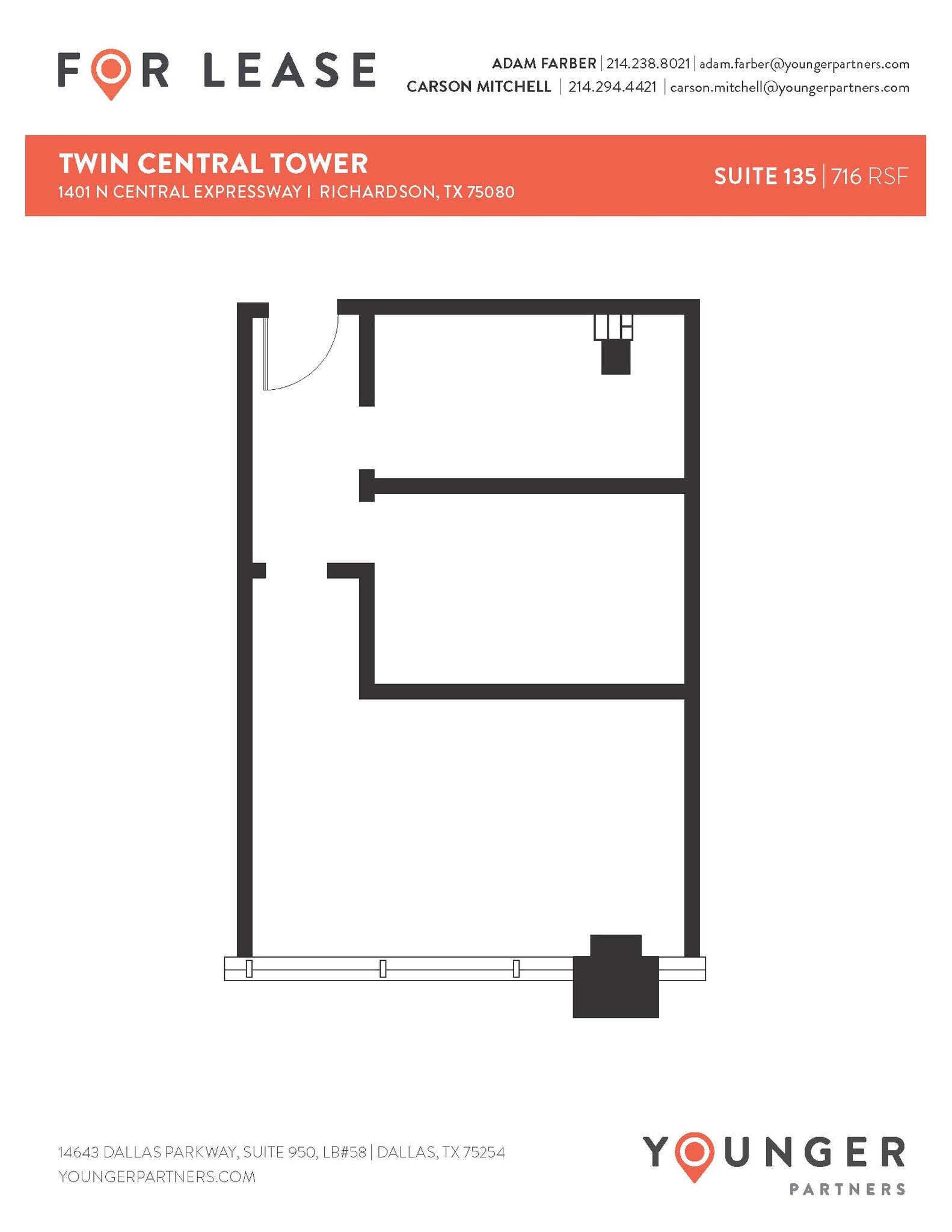 1401 N Central Expy, Richardson, TX à louer Plan d’étage– Image 1 sur 1