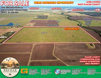 Plus de détails pour SWC Brewer Road & West Sunset Boulevard, Pleasant Grove, CA - Terrain à vendre