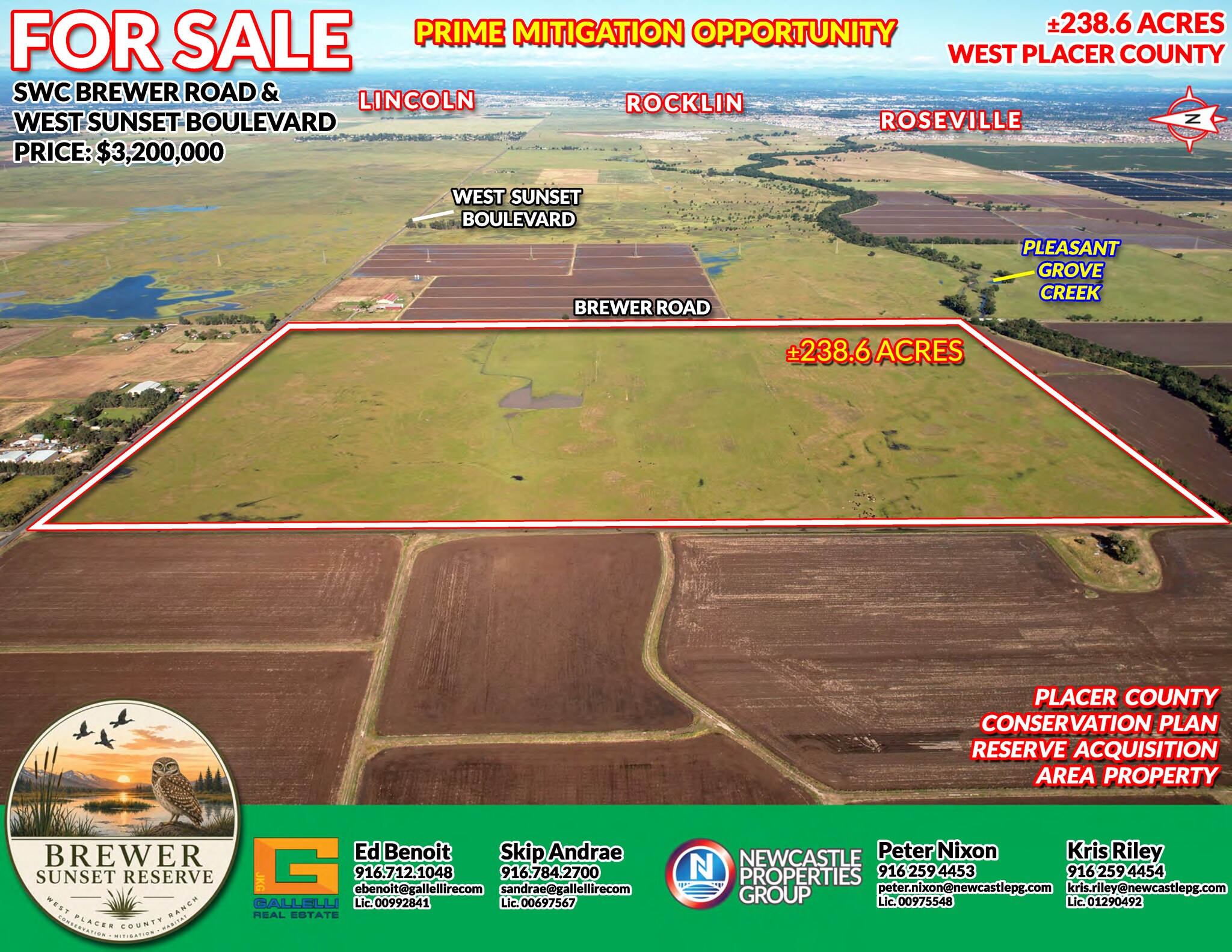 SWC Brewer Road & West Sunset Boulevard, Pleasant Grove, CA à vendre Autre– Image 1 sur 2