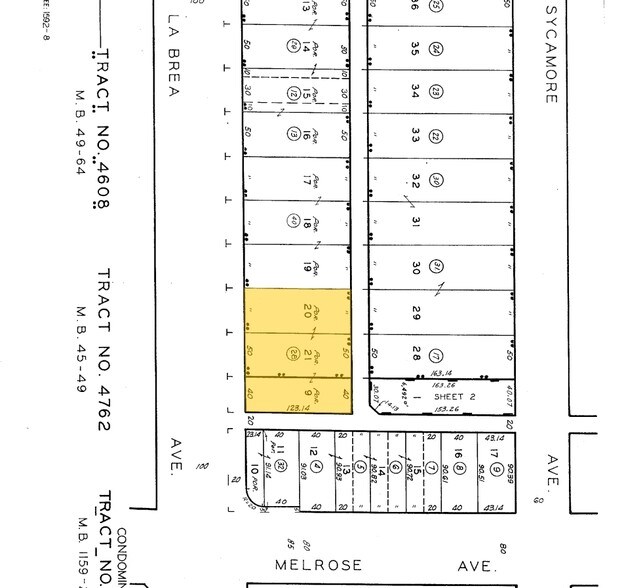 712-718 N La Brea Ave, Los Angeles, CA à louer - Plan cadastral – Image 2 sur 2