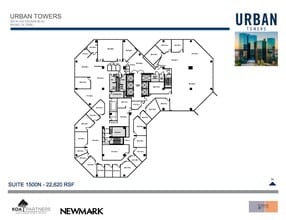 222 W Las Colinas Blvd, Irving, TX à louer Plan d’étage– Image 1 sur 2