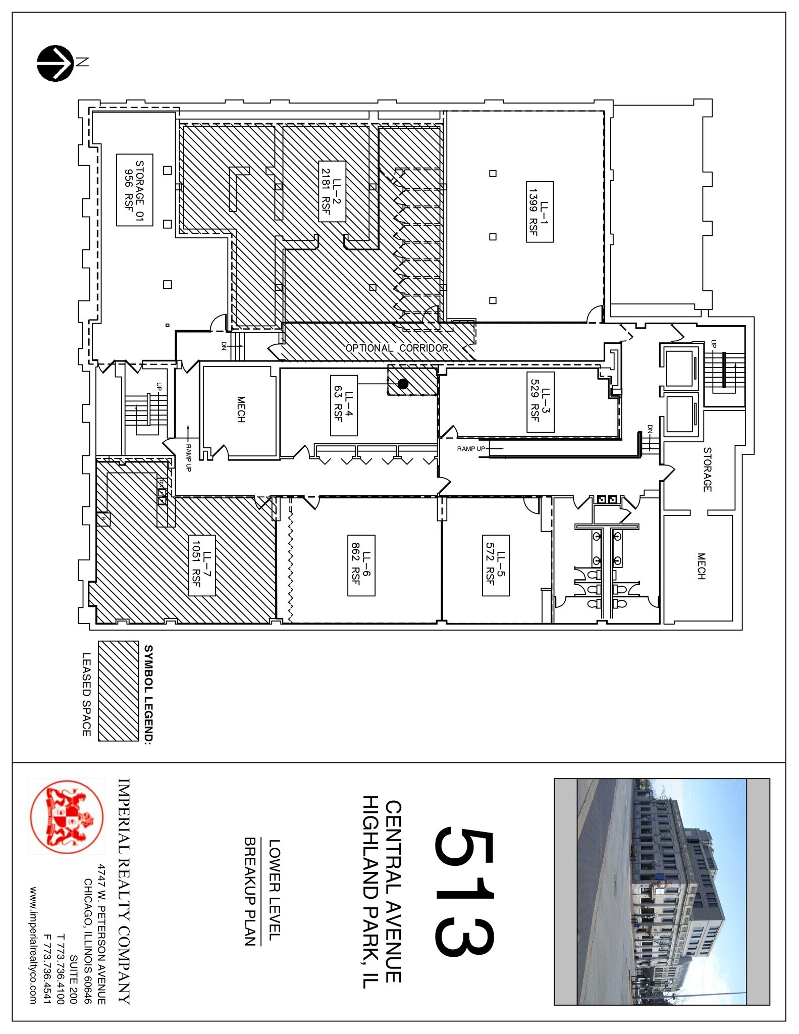 513 Central Ave, Highland Park, IL à louer Plan de site– Image 1 sur 1
