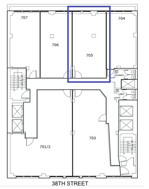 262 W 38th St, New York, NY à louer Plan d’étage– Image 1 sur 1