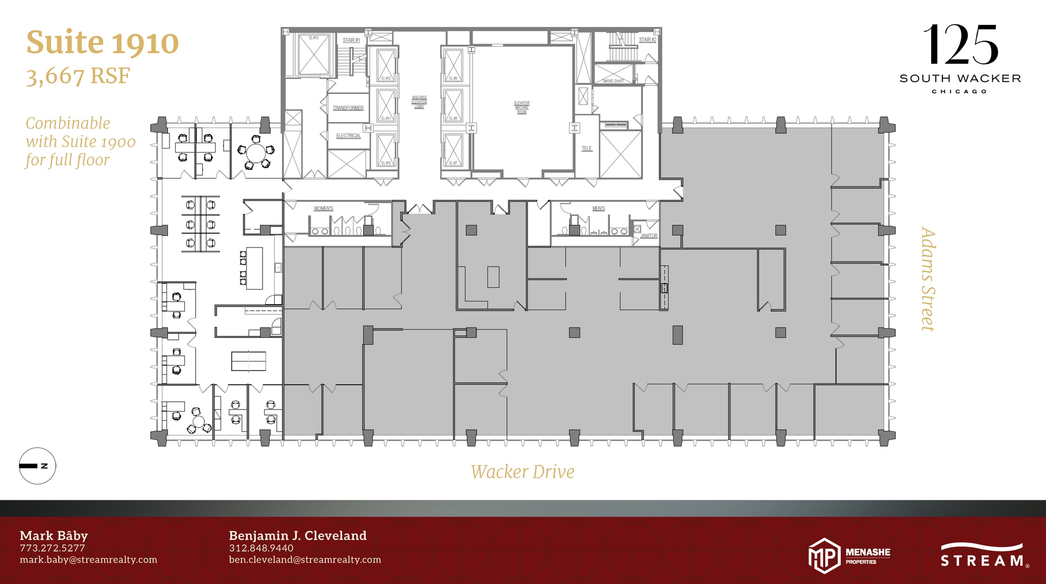 125 S Wacker Dr, Chicago, IL à louer Plan d’étage– Image 1 sur 1