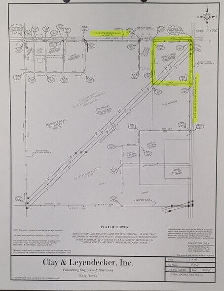Stockdick School Road, Katy, TX à vendre - Plan de site – Image 2 sur 15