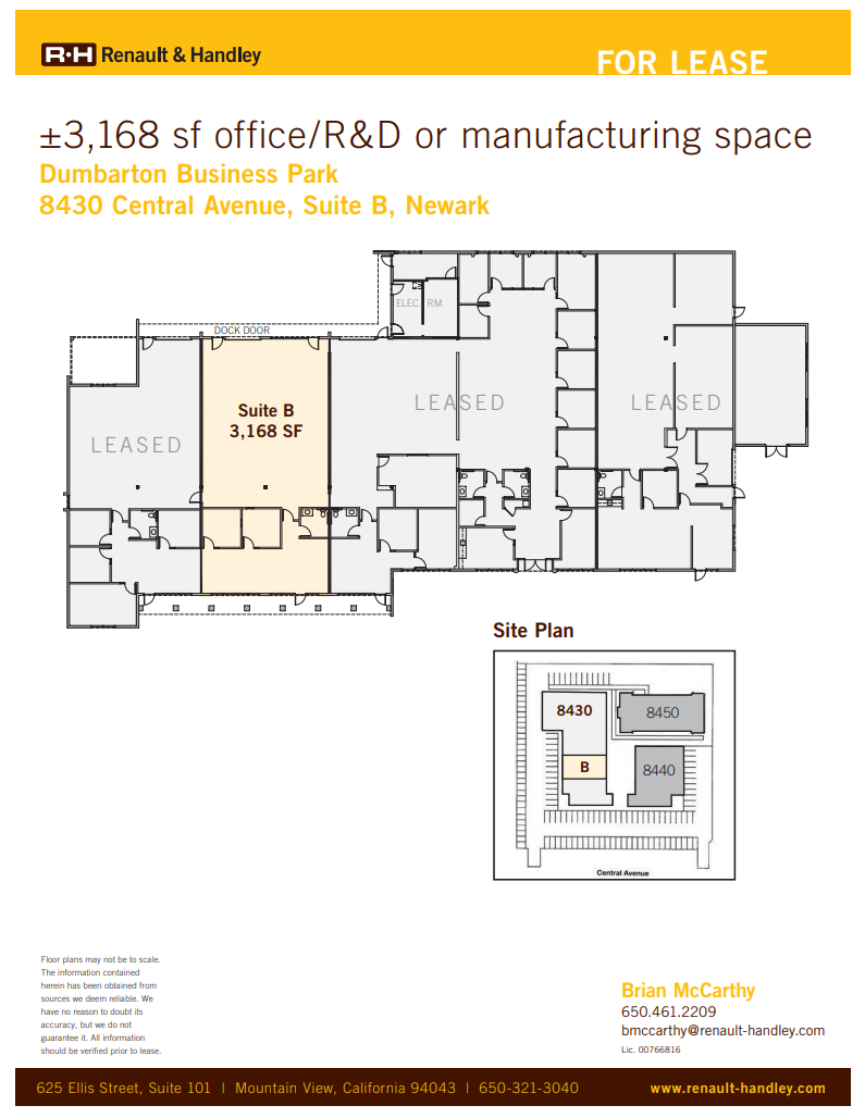 8430 Central Ave, Newark, CA à louer Plan d’étage– Image 1 sur 1