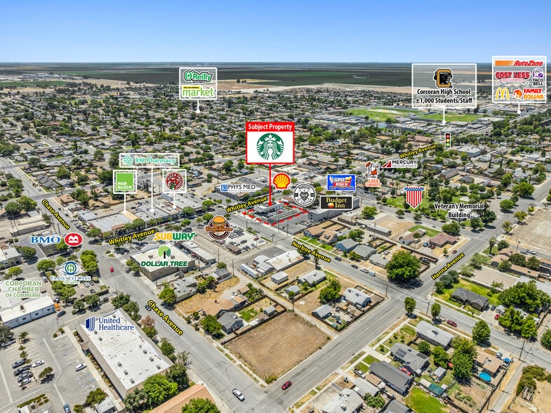 1204 Whitley Ave, Corcoran, CA à vendre - Aérien – Image 2 sur 8