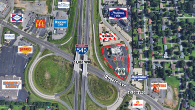 6205 Rogers Ave, Fort Smith, AR - VUE AÉRIENNE  vue de carte - Image1