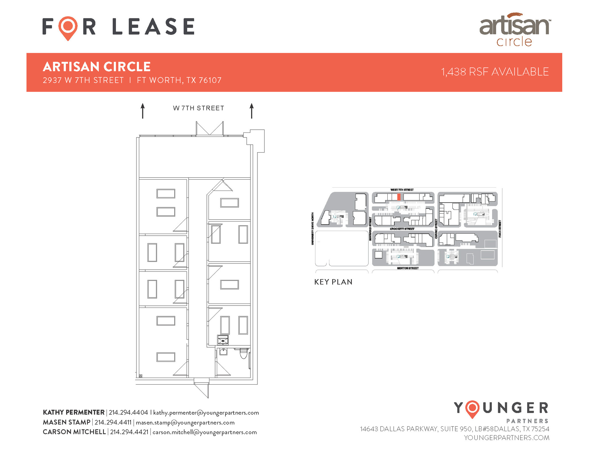 2973 W 7th St, Fort Worth, TX à louer Plan d’étage– Image 1 sur 2