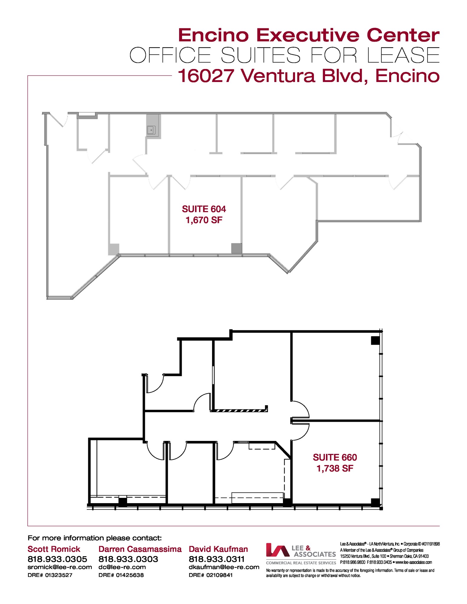 16027 Ventura Blvd, Encino, CA à louer Plan d’étage– Image 1 sur 1