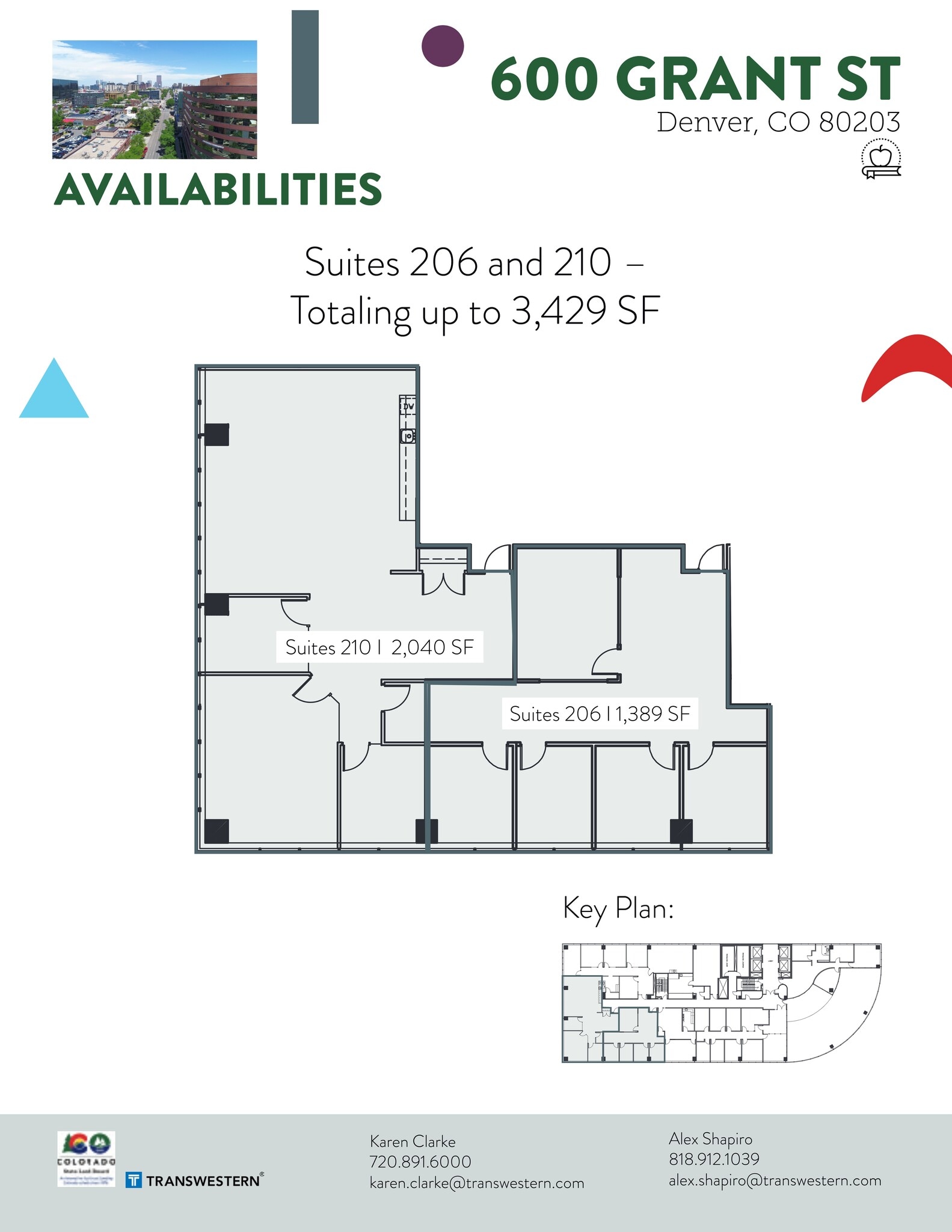 600 Grant St, Denver, CO à louer Plan de site– Image 1 sur 1